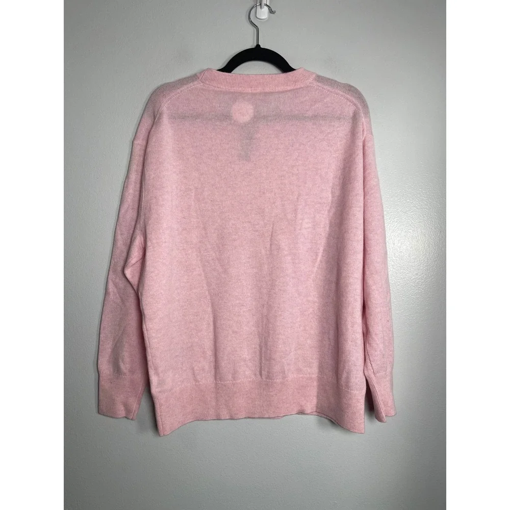 J.CREW Cashmere Relaxed‎ Crewneck Sweater Small Pink NEW Luxury Soft Cozy CB905